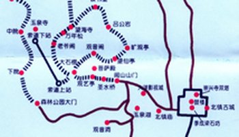 简介 医巫闾山游览示意图 北镇医巫闾山,座落在辽宁省北宁市境内,是