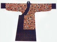 汉直裾女服图(参照马王堆一号汉墓出土实物绘制)
