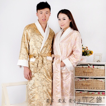 竹之锦龙凤冬男/女加厚情侣<em>睡衣睡袍</em>家居服男