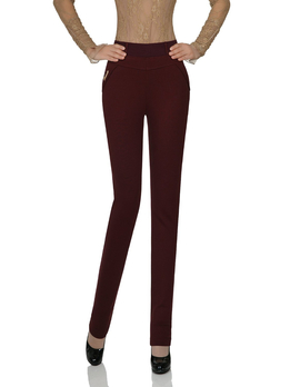 威妍 冬季拉绒加厚女裤 哥弟棉质修身小脚裤有