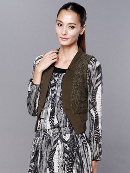 mo&co.<em>摩安珂</em>12q3军绿 - <em>马夹</em>/<em>女士</em>上衣/女装