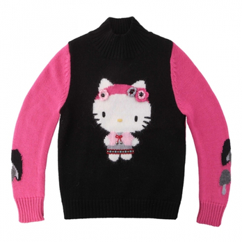 Hello Kitty 女童圆领毛衣(黑色) - 毛衣\/针织衫\/婴