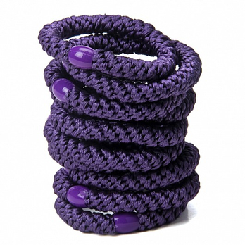 (紫色)橡皮筋发绳 (5个装) - 发饰\/发夹\/时尚饰品