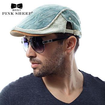 pink sheep 粉色绵羊 韩版潮 休闲鸭舌帽 男士 女