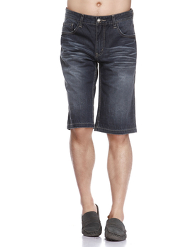 <em>深蓝色</em>舒适<em>中腰牛仔短裤</em> - 牛仔裤/女裤/女装 - 