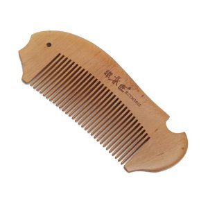 谭木匠 KCTM0602 天然桃木梳子 鱼形梳子 实