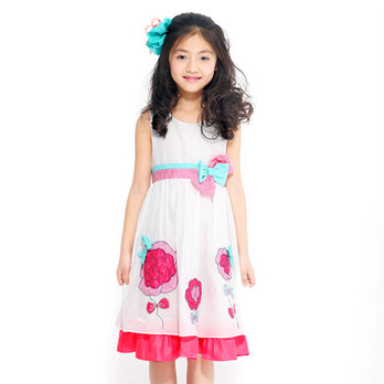 <em>红孩儿</em>品牌<em>童装</em> 夏款 <em>女童</em>公主裙 印花连衣裙 S