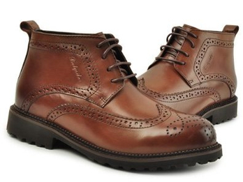 BALYSIKA 巴利世家 英伦复古冲孔雕花质感牛