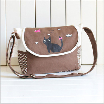 峥壹 2013新款斜跨外贸帆布包包学生书包斜挎