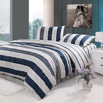 卡蓓莱 全棉精梳棉时尚简约床上用品四件套 莱