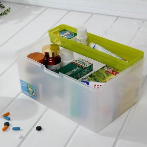 欧润哲 台湾进口塑料医用药箱 便携车用急救箱