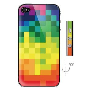 SkinAT 苹果手机iPhone 保护贴膜 像素彩虹 iP