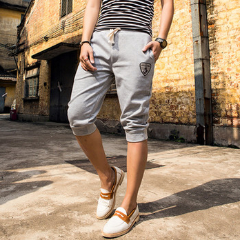 Shang.Ku纯棉<em>男士短裤</em>男士休闲短裤男981 浅