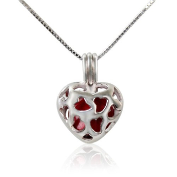 雏羽 相思红豆 925纯银项链 红豆吊坠 送女生 生