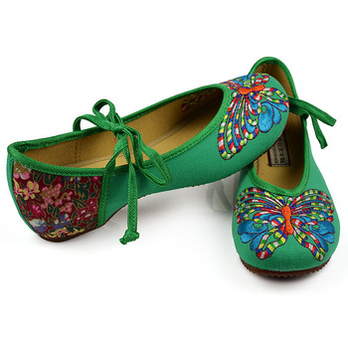 紫门院老北京布鞋 <em>女士绣花鞋</em> 春夏季小坡跟时