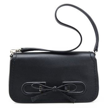 BALLY 巴利 女士黑色牛皮单肩包 EVELEEN-2