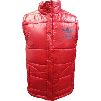 adidas<em>男士</em>拉链立领涤纶<em>马夹</em>外套 红色多<em>尺码</em>