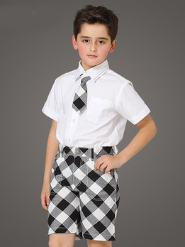 阿迈蒂尼白色<em>男童</em>衬衫<em>短裤套装</em> 12X1541,140
