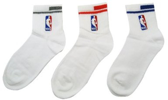 梦娜NBA<em>女式运动袜</em>B006三双装 - 女袜/袜子/内