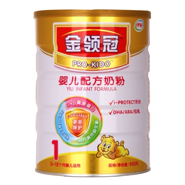 伊利 金领冠婴儿配方奶粉1段(0-12个月)900g\/罐