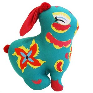 小鸡啄米 布兔子玩偶 纯手工布艺兔宝宝 传统玩