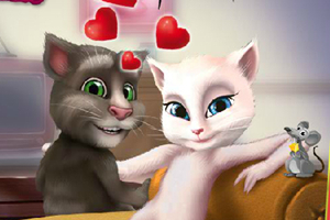汤姆猫和安吉拉接吻,汤姆猫和安吉拉接吻小游