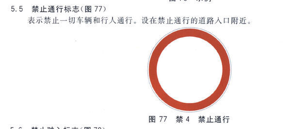 红圈白心的交通信号标志是什么意思_360问答