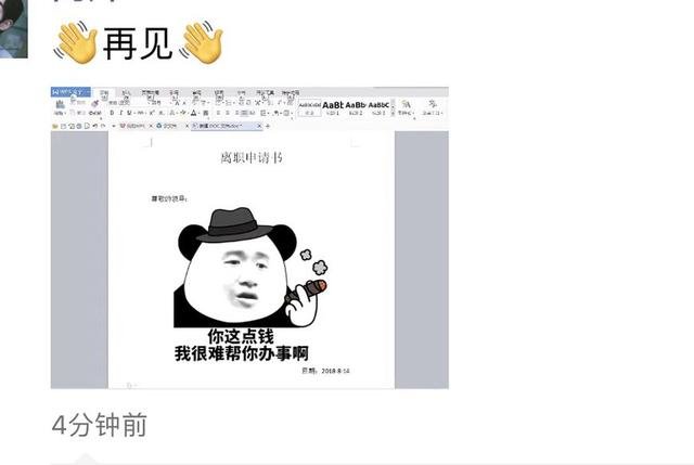 某表情写辞职信,只用了一个小雪,表情求老板员工包网友图片