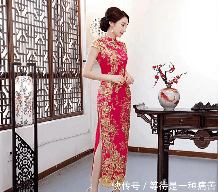 简而高档, 长款蕾丝旗袍, 简简单单最舒适!