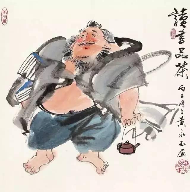 茶事|黄永玉的茶画人生趣味