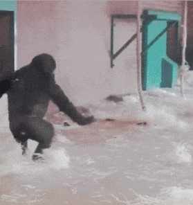 搞笑gif: 放假放假啦!开心跟个狒狒一样! - 360娱乐