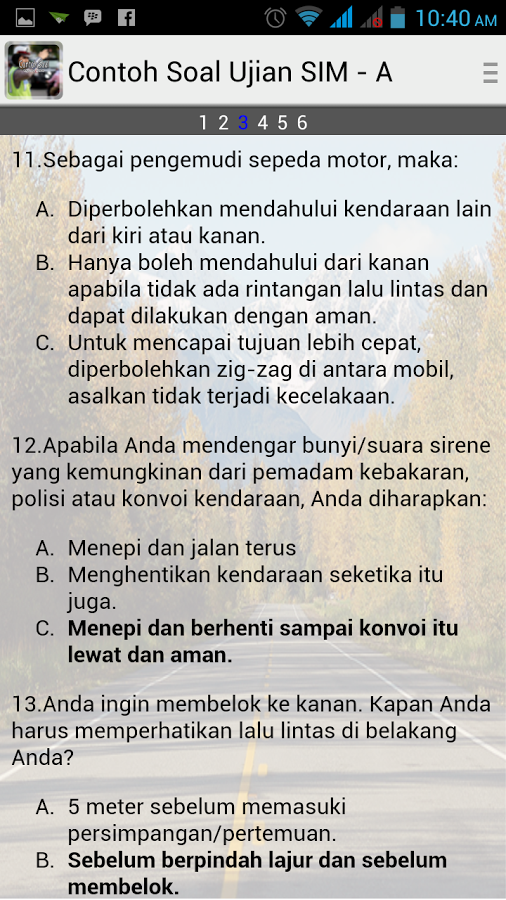 Contoh Soal Ujian SIM截图4