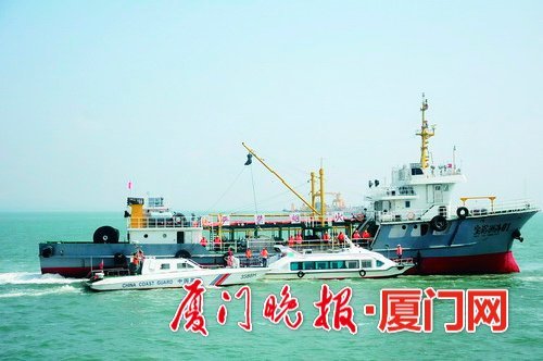 厦门海警联合辖区涉海部门开展综合应急演练