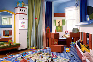 游戏中,小孩的玩具室到处都是乱放的玩具,想要找出几件小孩特别喜欢的