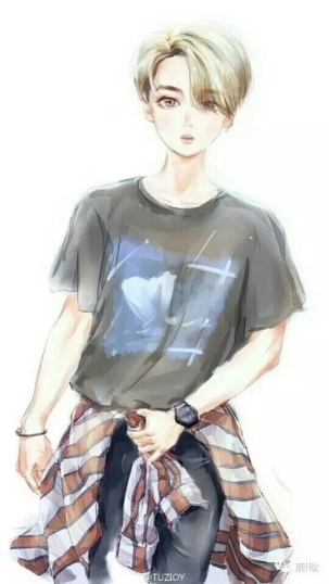 鹿晗动漫卡通手绘_360问答