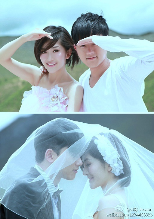 谢娜的婚纱照_张杰和谢娜的结婚照(2)