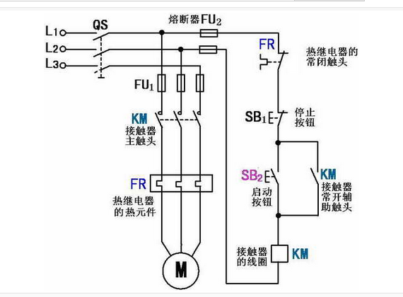 220v交流接触器控制线接线图_360问答