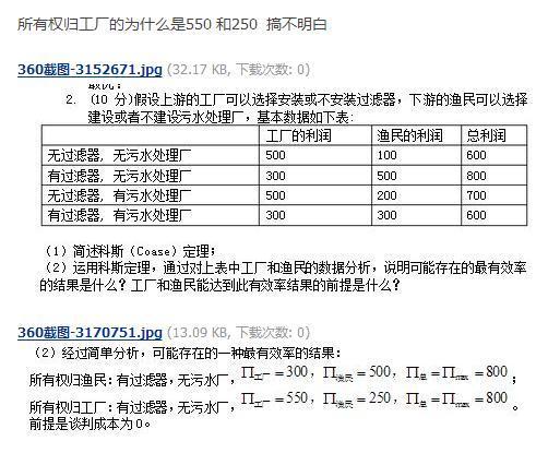 西方经济学的科斯定理问题_360问答