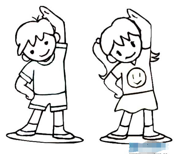 小学生六年级体操画怎么画_360问答