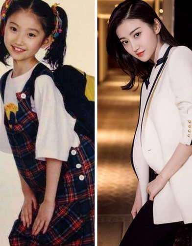 景甜,小时候也很甜美