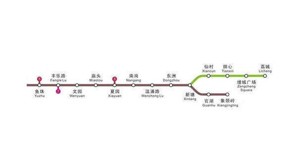 求图片:广州地铁13号线文园站下一站是什么站