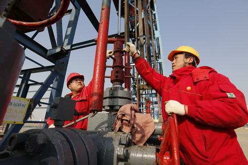 渤钻钻一\"绿色钻井\"护海岛