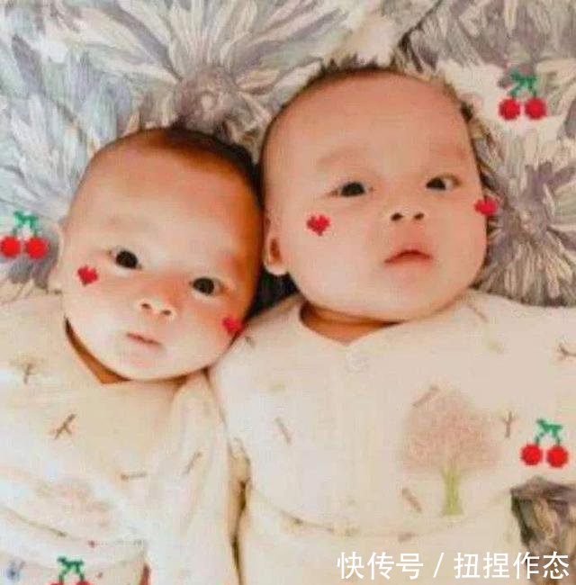 谢娜张杰双胞胎女儿照片首次曝光,两个宝宝脸