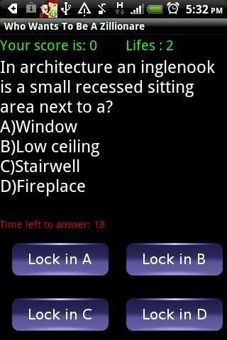 Who wants to be a zillionaire截图2