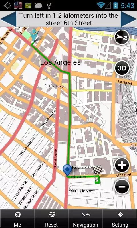 应用 地图导航 los angeles map  上一张下一张