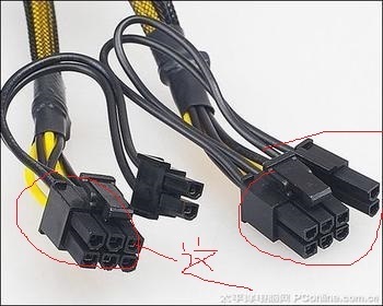 显卡6p供电线接法图_接线图分享