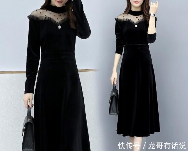 简约不失单调的连衣裙真洋气,上身效果好,遮肉