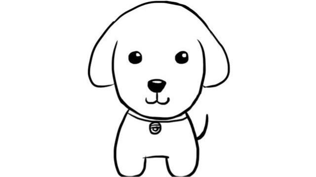 教小朋友如何绘画可爱的小狗卡通儿童幼儿简笔画教程