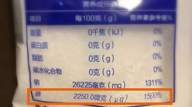 2,每人每日碘摄入量150微克左右(可根据食盐的营养成分表自