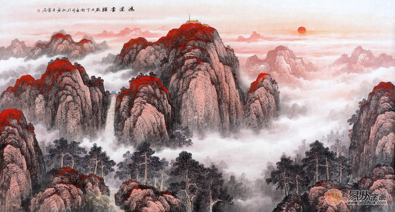 属猪的微信山水图片,属猪微信头像吉利招财 属猪家里挂什么画旺财?旺财字画当选山水画!